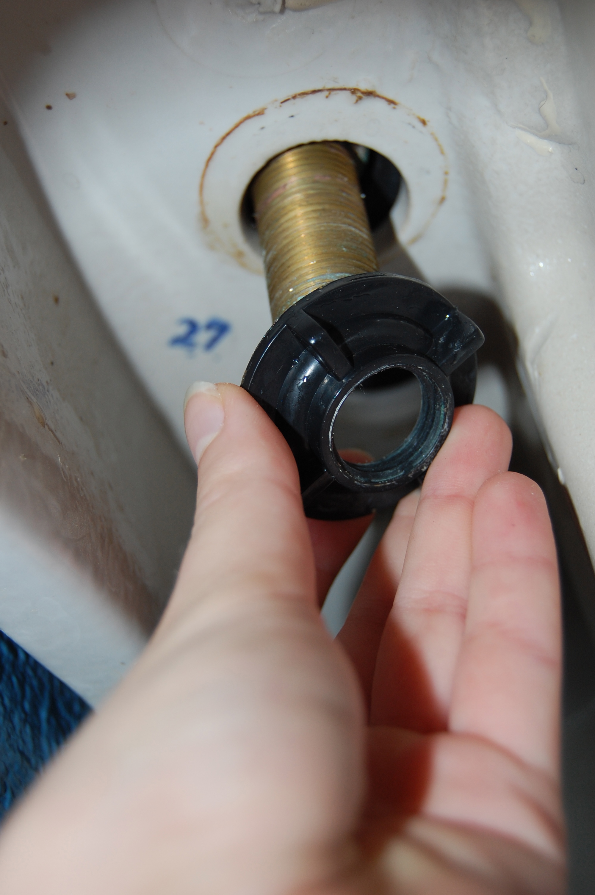 How to remove & install a bathroom faucet pedestal sink